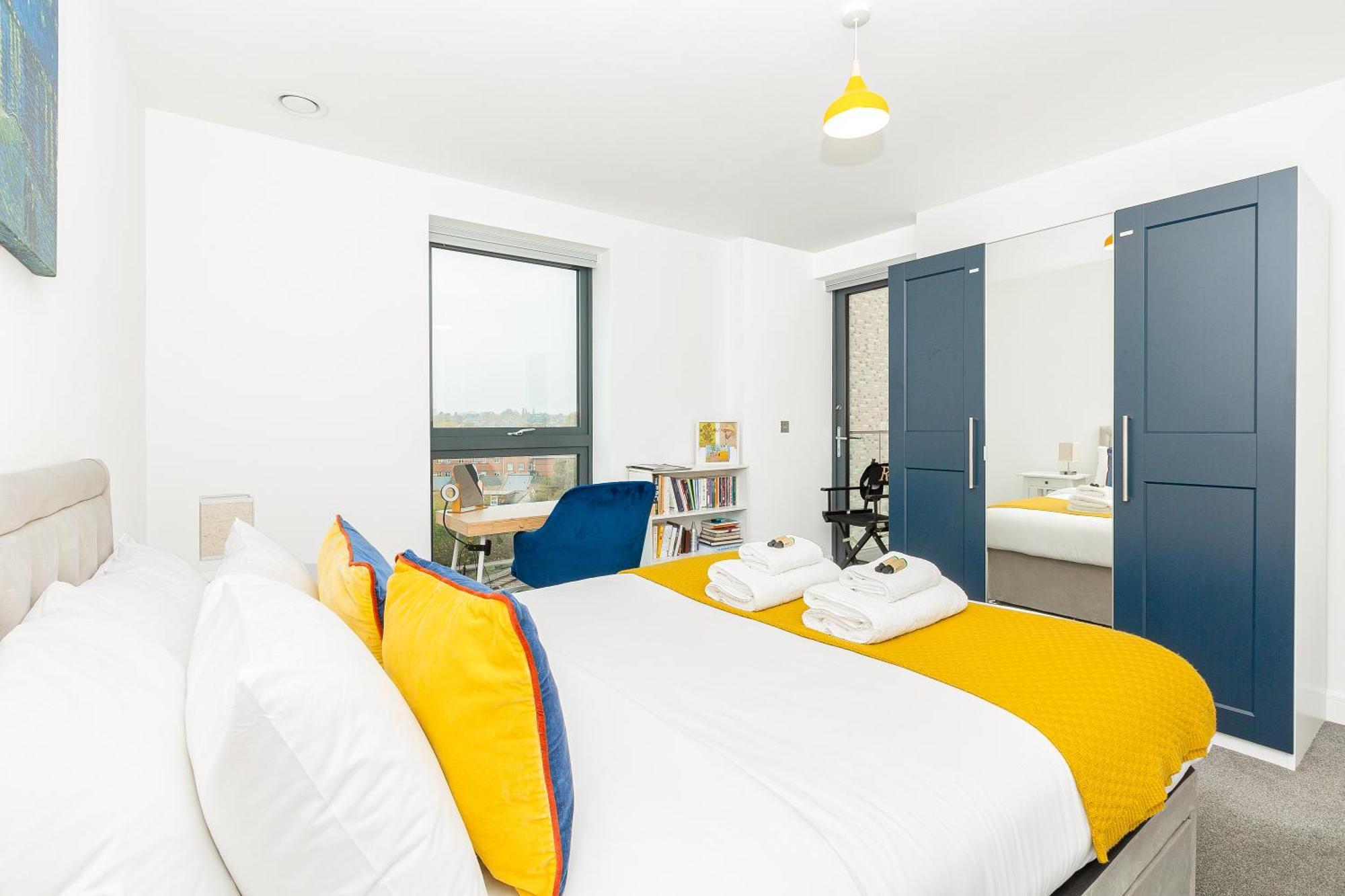 Appartement Modern 1br With Balcony & View, Wandsworth Londres