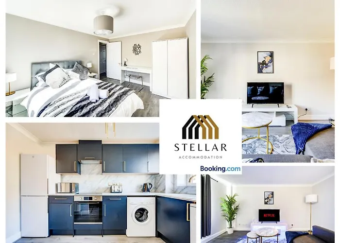Luxury One Bedroom Newly Refurbished Apartment By Stellar Accommodation Short Lets & Serviced Accommodation Canary Wharf Manchester Leisure