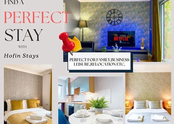 Last-Minute Escape L Modern 2 Double Bed Apartment For 5 Guests L Hofin Stays Short Lets & Serviced Accommodation