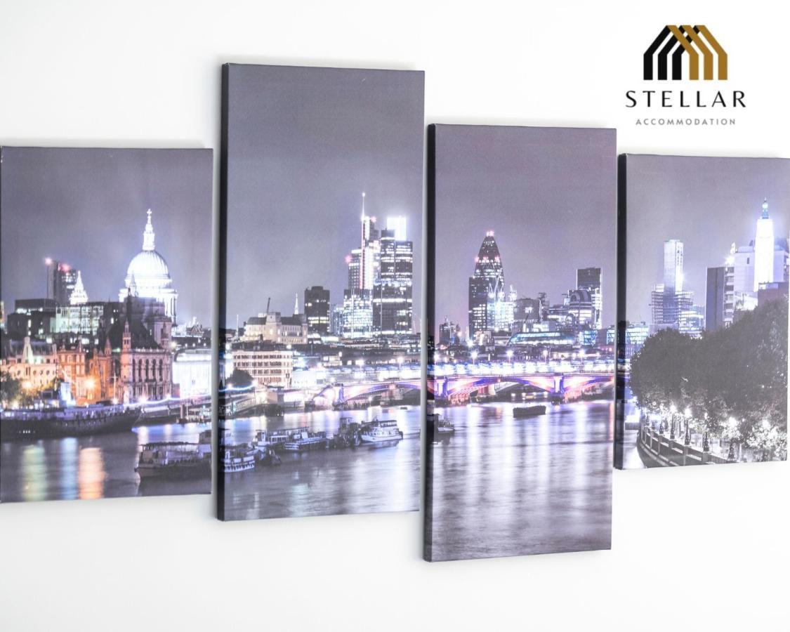 Apartment Luxury One Bedroom Newly Refurbished By Stellar Short Lets & Serviced Canary Wharf Manchester Leisure *
