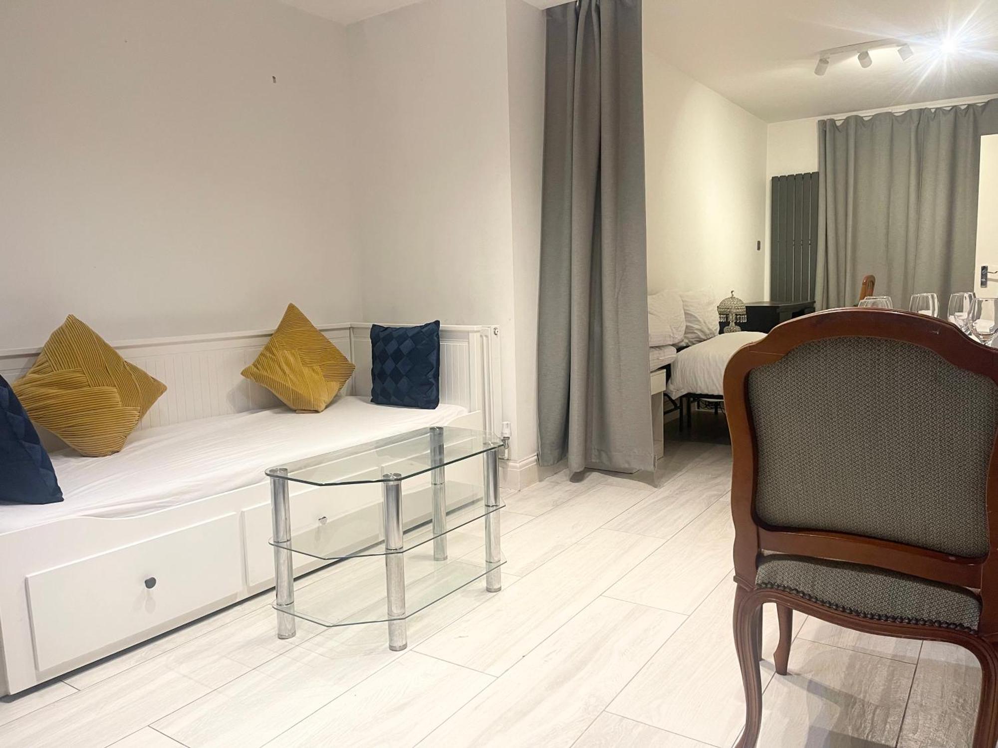 Large Studio With Extra Sofa Bed And Private Bath Plus Kitchen Canary Wharf 1 *