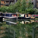 Narrowboat moored in West London Little Venice