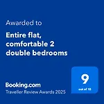 Entire Flat, Comfortable 2 Double Bedrooms