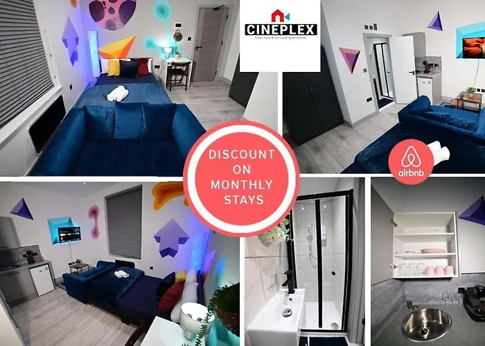 Cheerful 1Bed Studio Flat With Netflix And Wi-Fi By Cineplex Short Lets & Serviced Apartments
