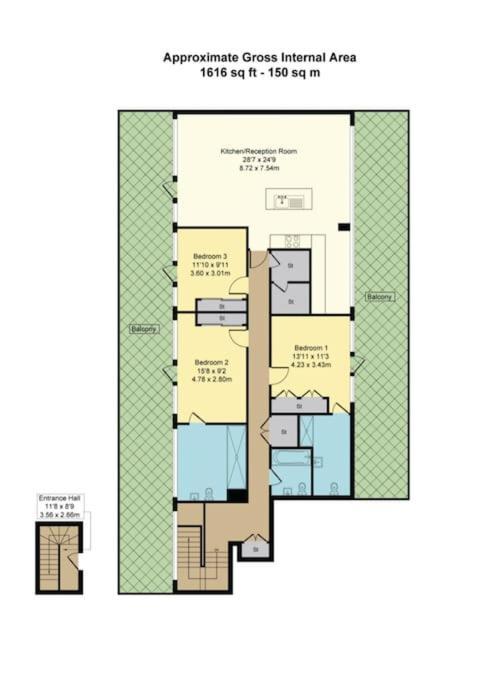 Large 3 Bed 3 Bathrooms Penthouse With Terrace And Views In * Londres