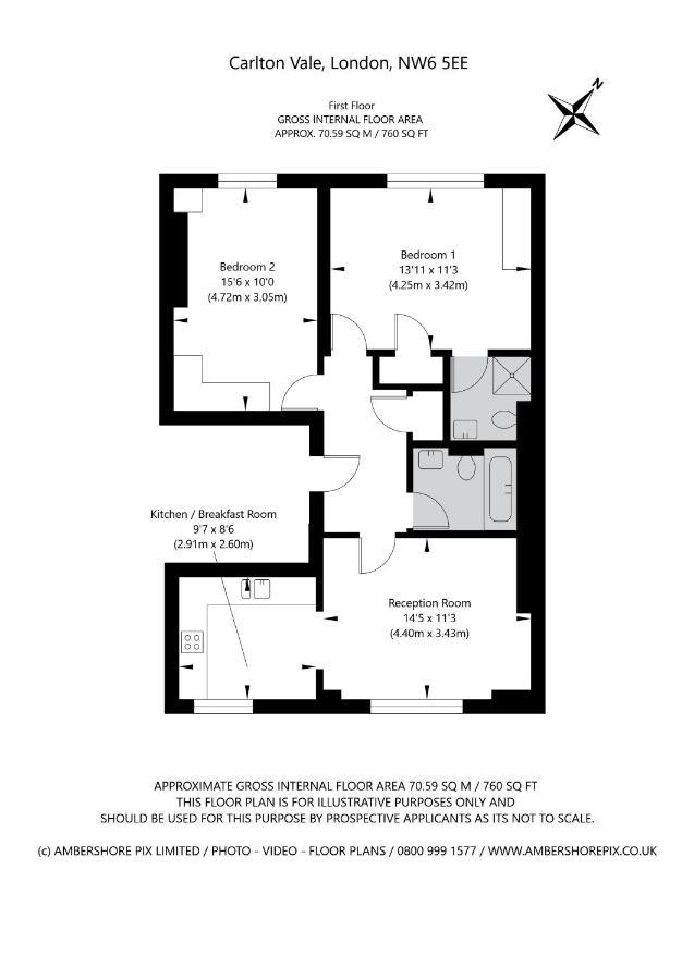 Apartment Modern 3 And 2 Bedroom Flat In Central With Installed Ac *
