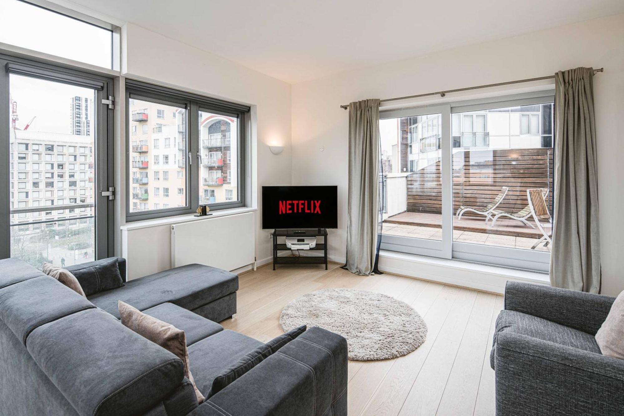 Apartamento Beautiful Penthouse With Private Terrace In Greenwich Peninsula Londres