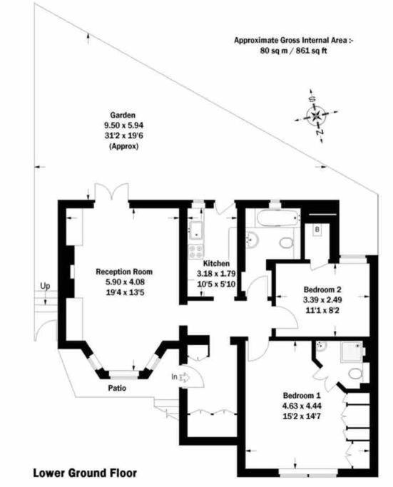 Beautiful 2 Bed/ 2 Bath Notting Hill Garden Flat Appartement Londres
