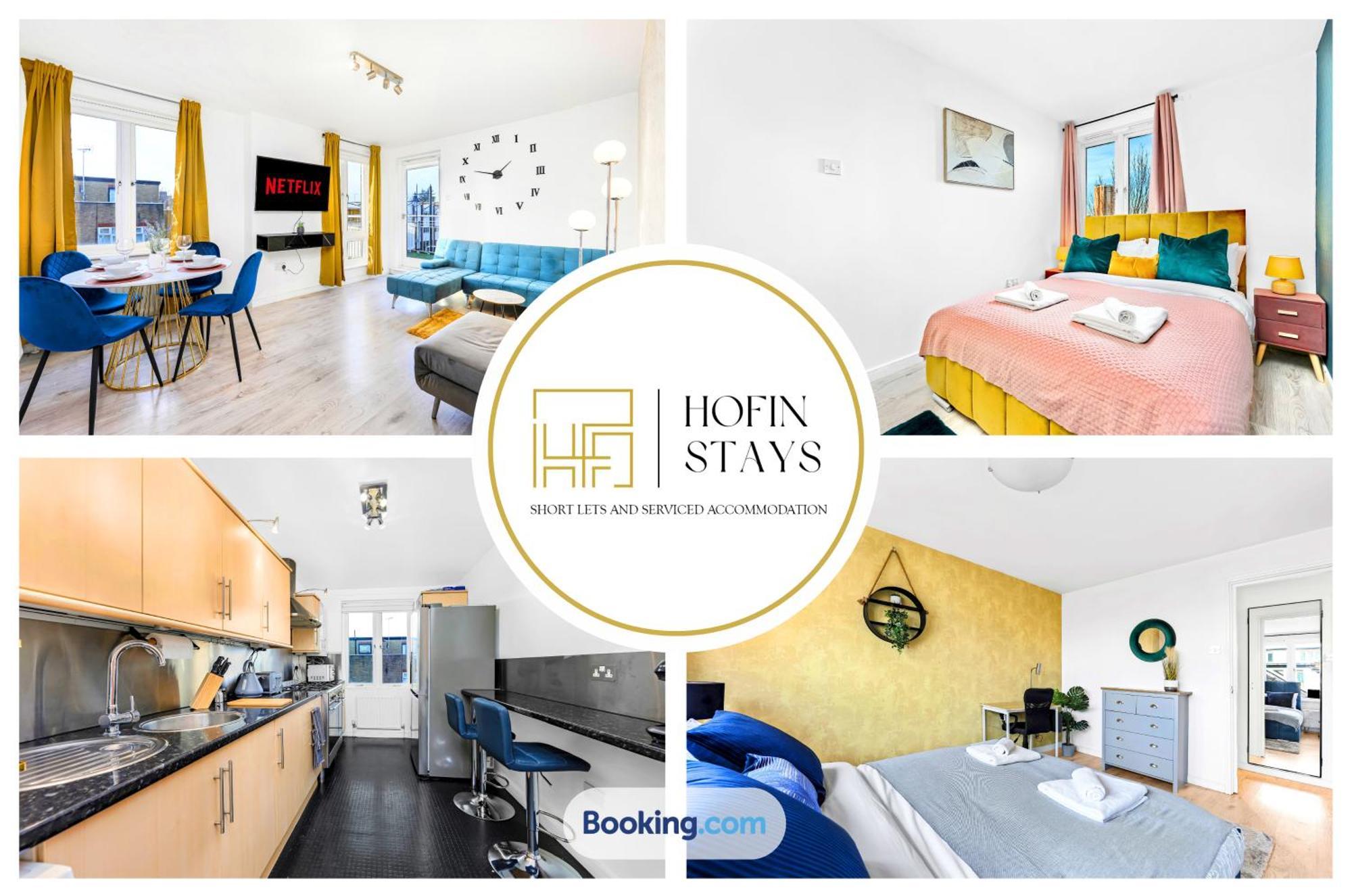 Appartement 2 Modern Double Bed For 6 Guests By Hofin Short Lets & Serviced Londen