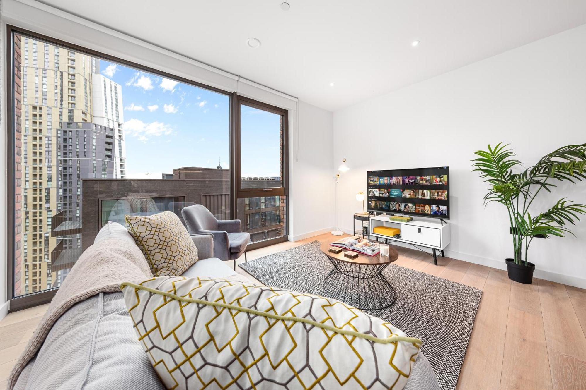 Appart hôtel New 2 Bedroom Flat Riverview Balcony