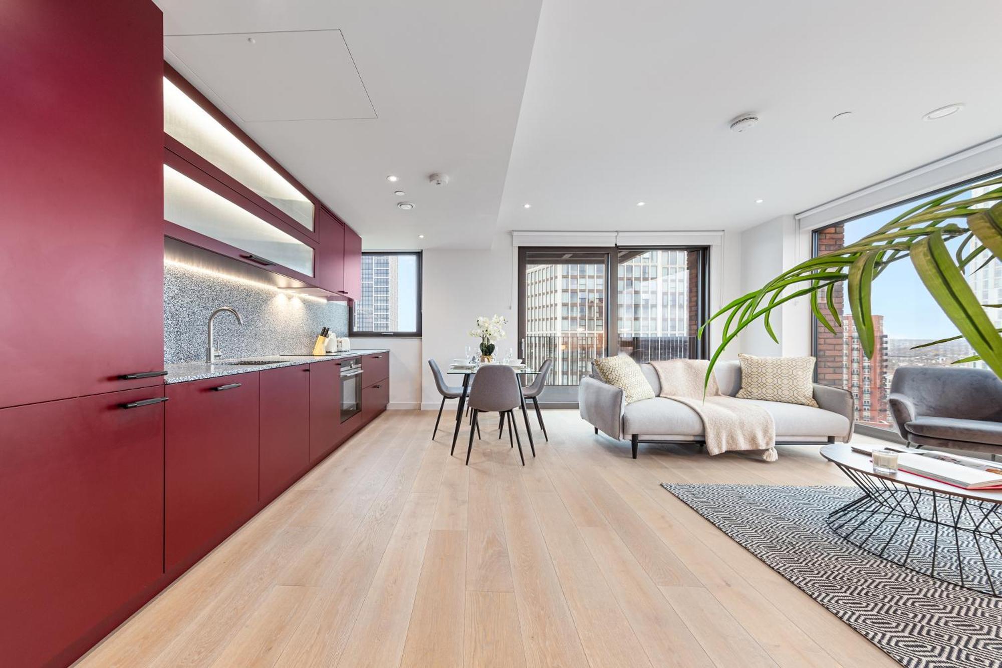 New 2 Bedroom Flat Riverview Balcony Appart hôtel Londres