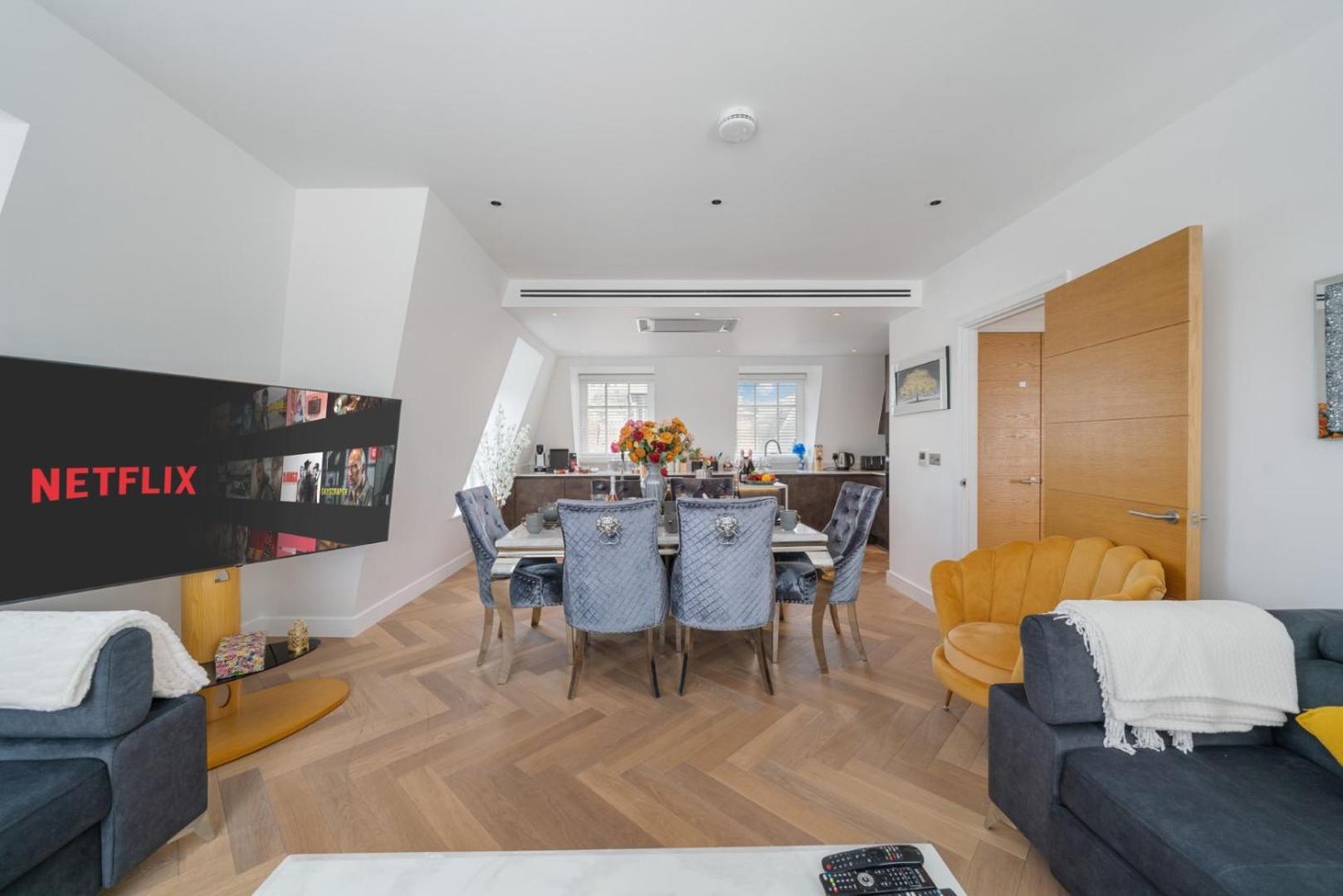 Elegant 3-bedroom Penthouse In Marble Arch 70 Apartamento *