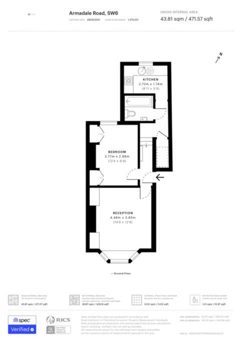 Ar1 - 1 Bed In Heart Of Fulham Broadway Appartement