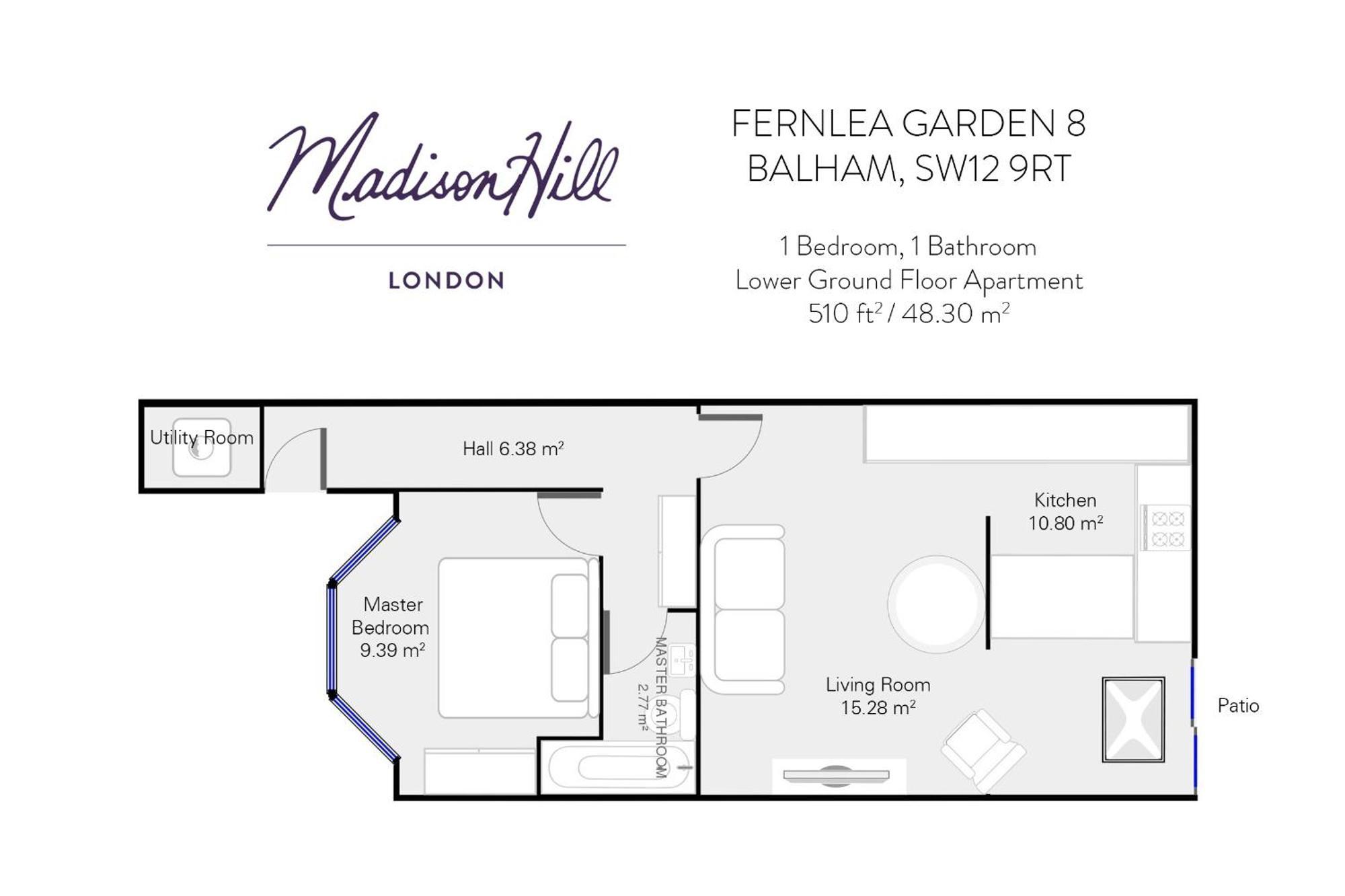 Appartement Madison Hill - Fernlea Garden 8 - One Bedroom Londres