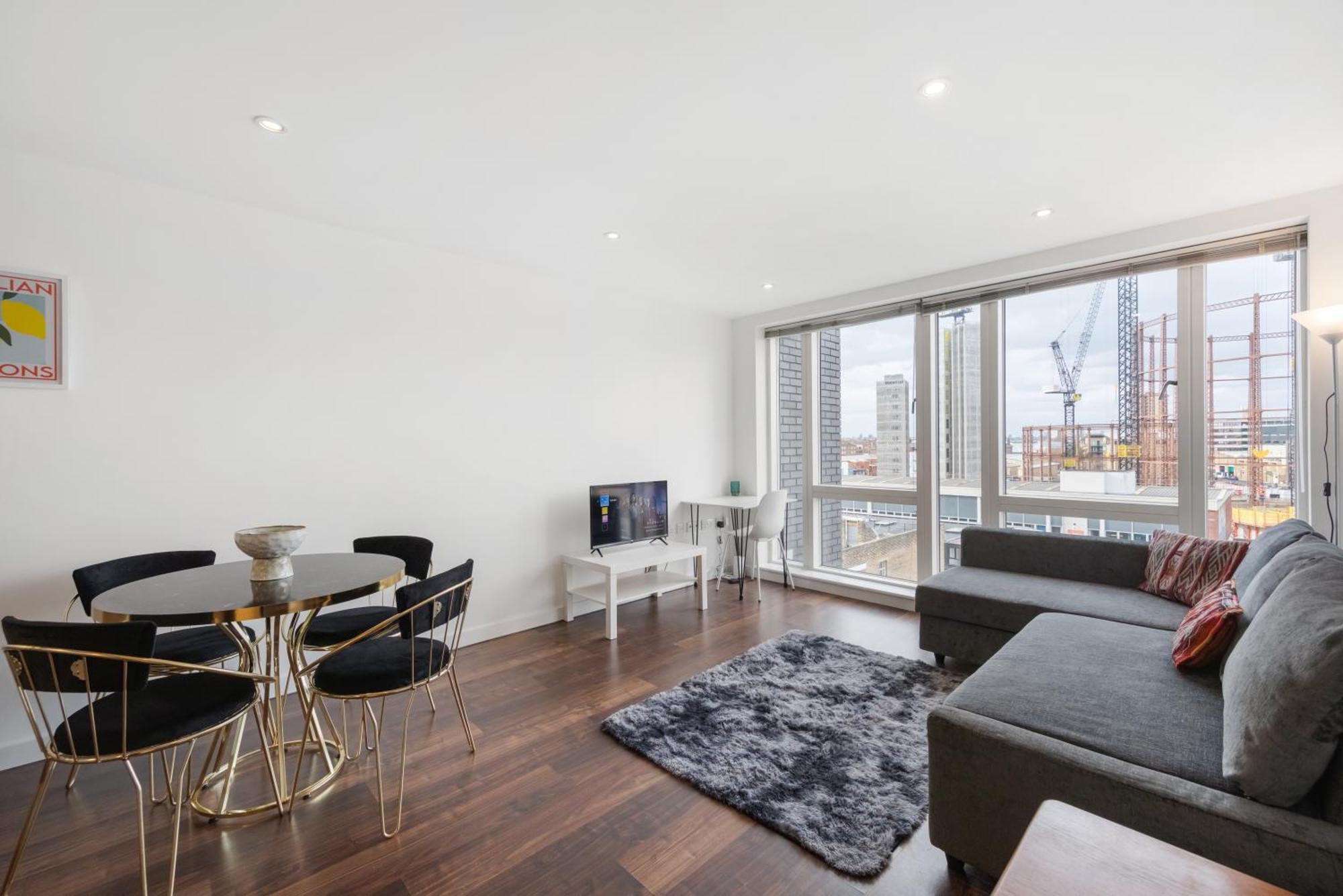Lift & Free Parking, Modern 1 Bed Flat In Shoreditch Next To Train Station Apartamento