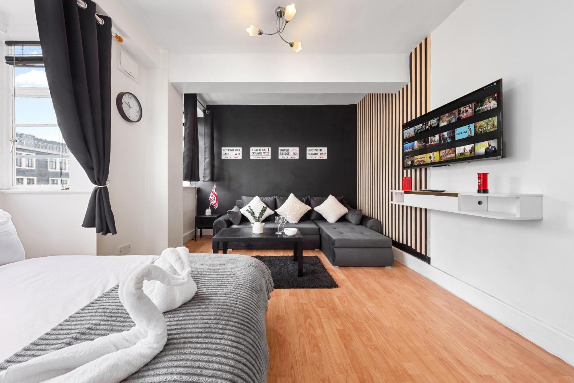 Paddington Station Paradise For Up To 4 Guests! Dream 2 Mins Walk From Station With Extra Double Sofa Bed! Apartment