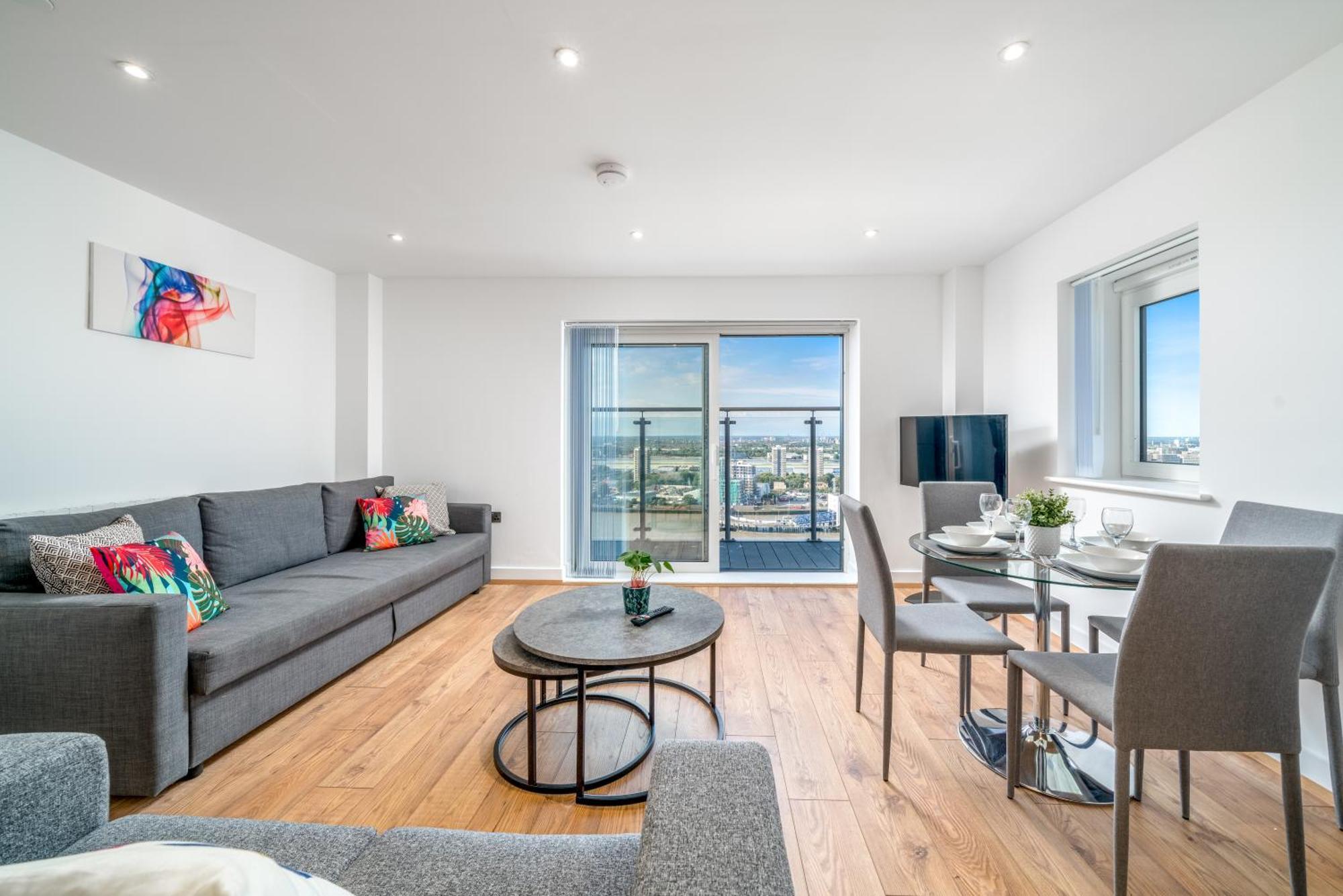 Apartamento Skyvillion - River Thames Floor By Woolwich Ferry, Mins To Excel, O2 Arena , Airport With Parking