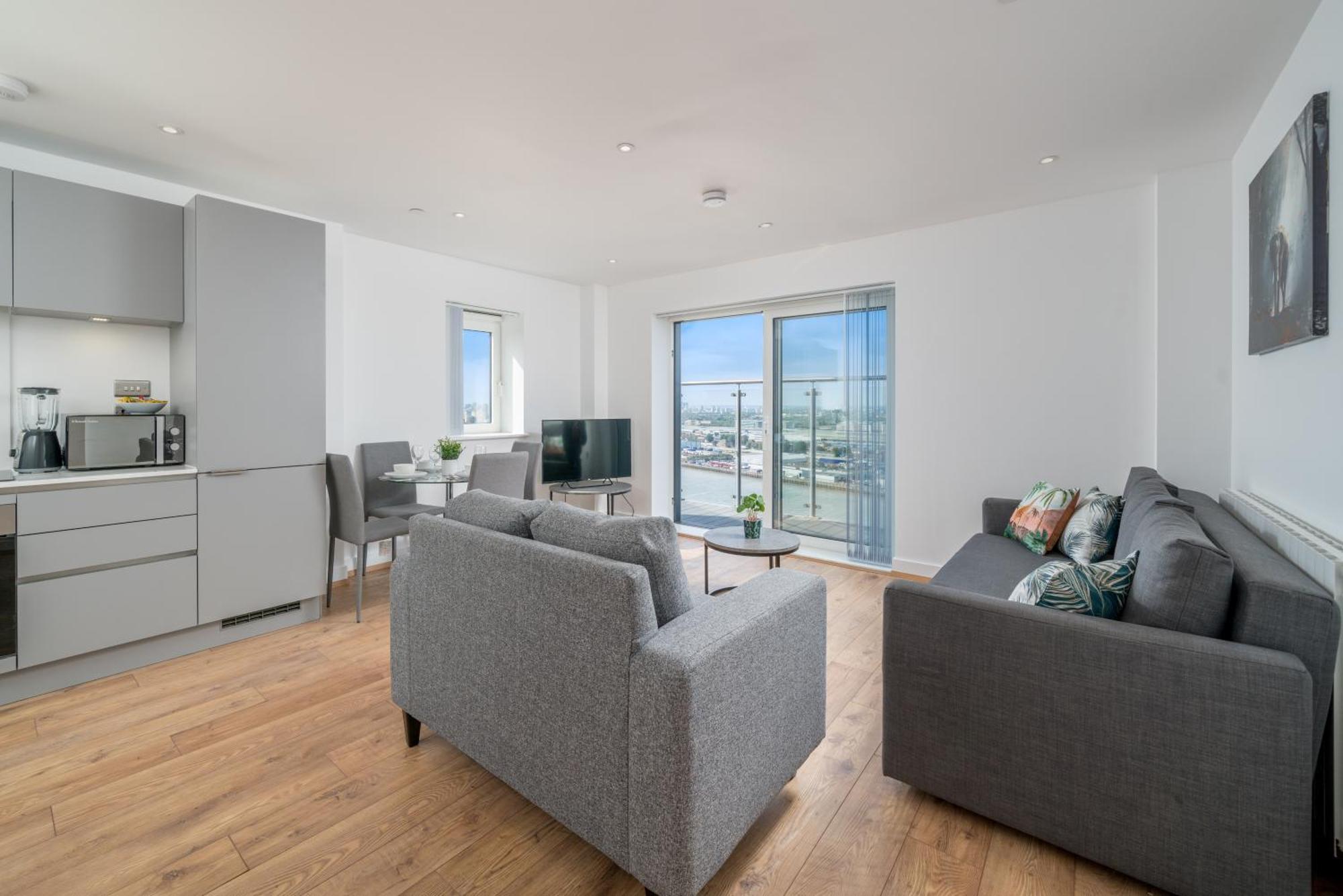 Skyvillion - River Thames Floor By Woolwich Ferry, Mins To Excel, O2 Arena , Airport With Parking * Londres
