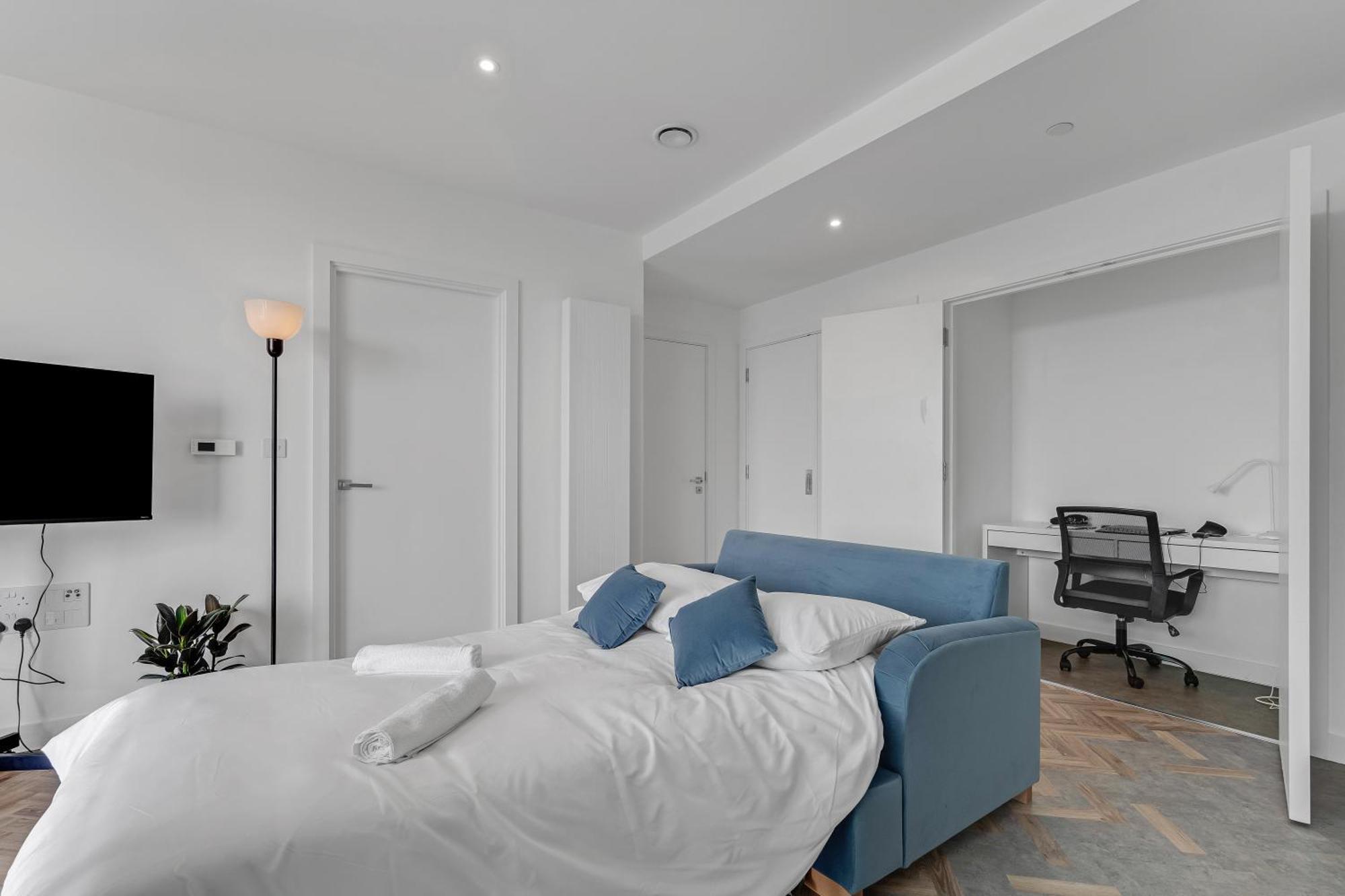 Appartement Lovely View Near Floor, 1gb Wifi, Near Canary Wharf, City, Stratford, Free Coffee, Snacks, Milk Londres