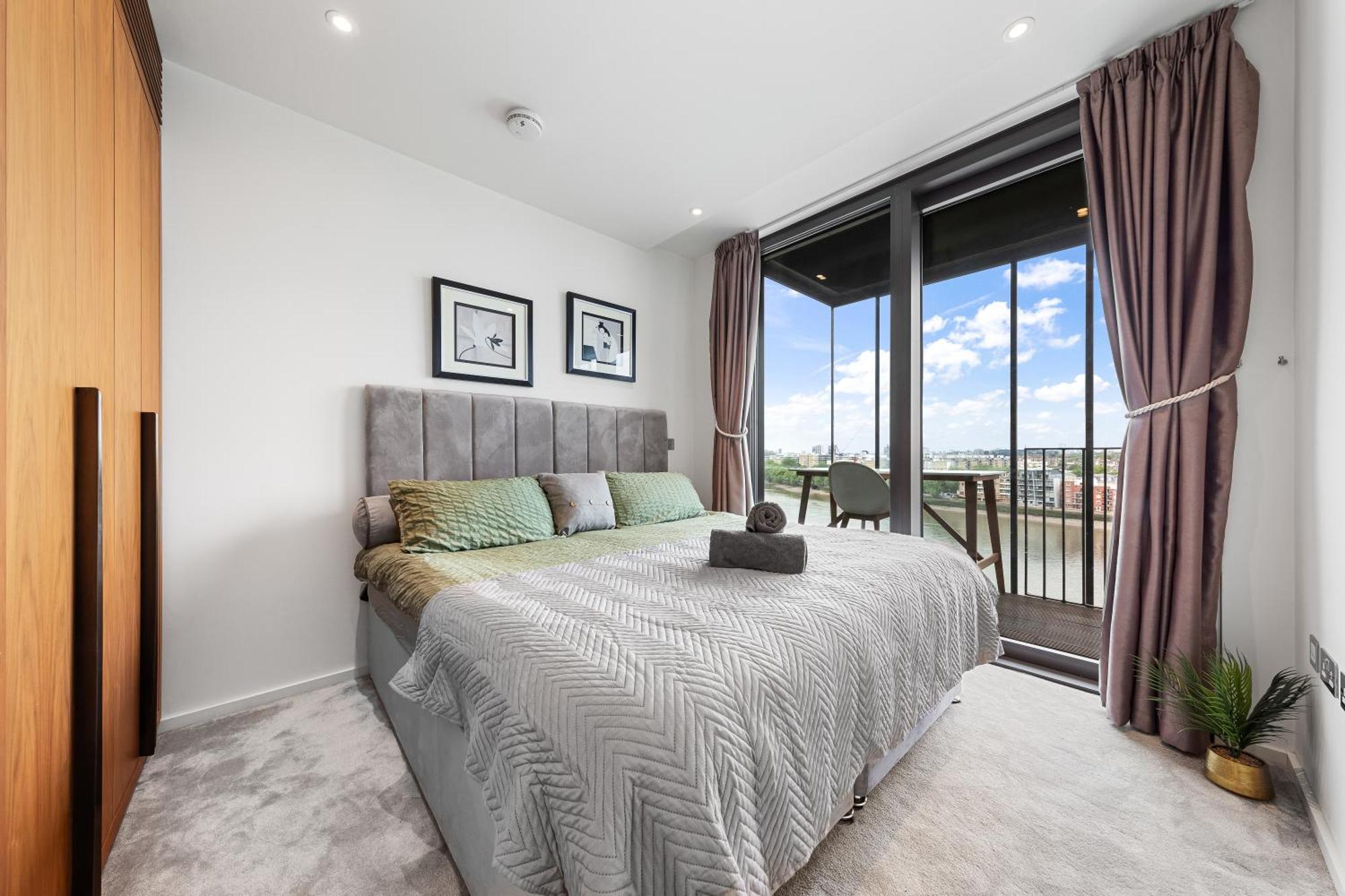 Appartement Spectacular Riverview Two Bedroom Luxury Designer Apartment-ac-parking-wifi-2 Bathrooms Londres