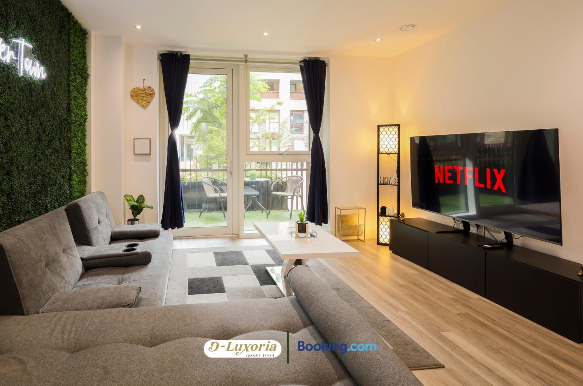 Apartamento Stylish 2br By Dluxoria Short Lets & Serviced Greater With Pet Friendly, Free Wifi & Free Parking *