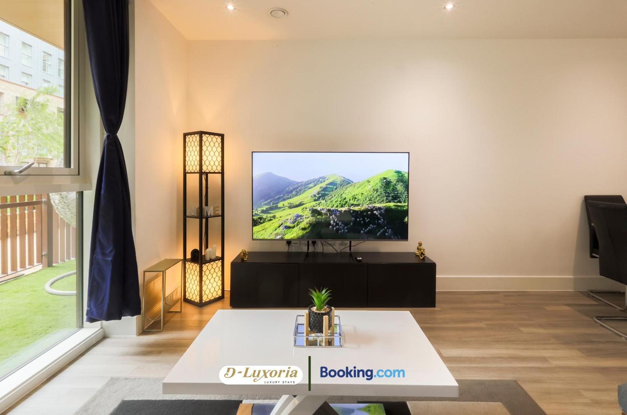 Apartamento Stylish 2br By Dluxoria Short Lets & Serviced Greater With Pet Friendly, Free Wifi & Free Parking