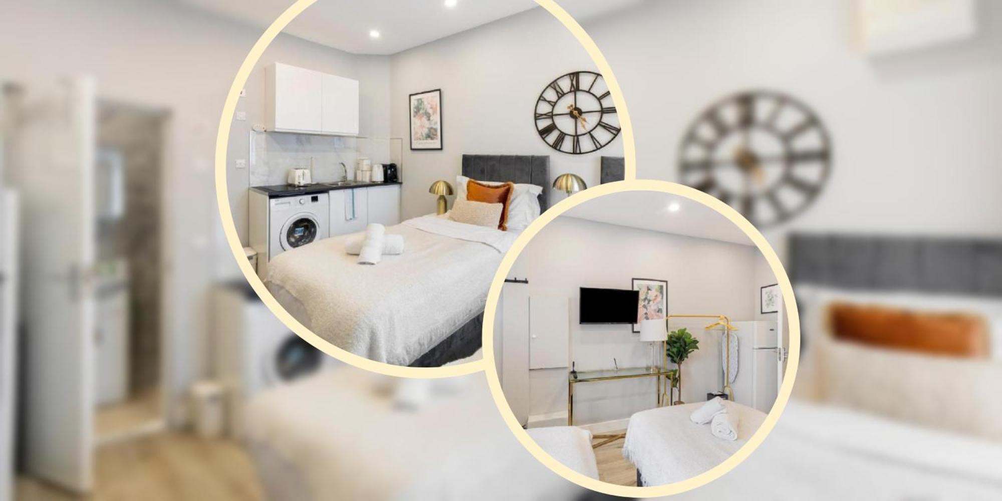 Trendy Twin Studio Modern Comfort For 2! Londres