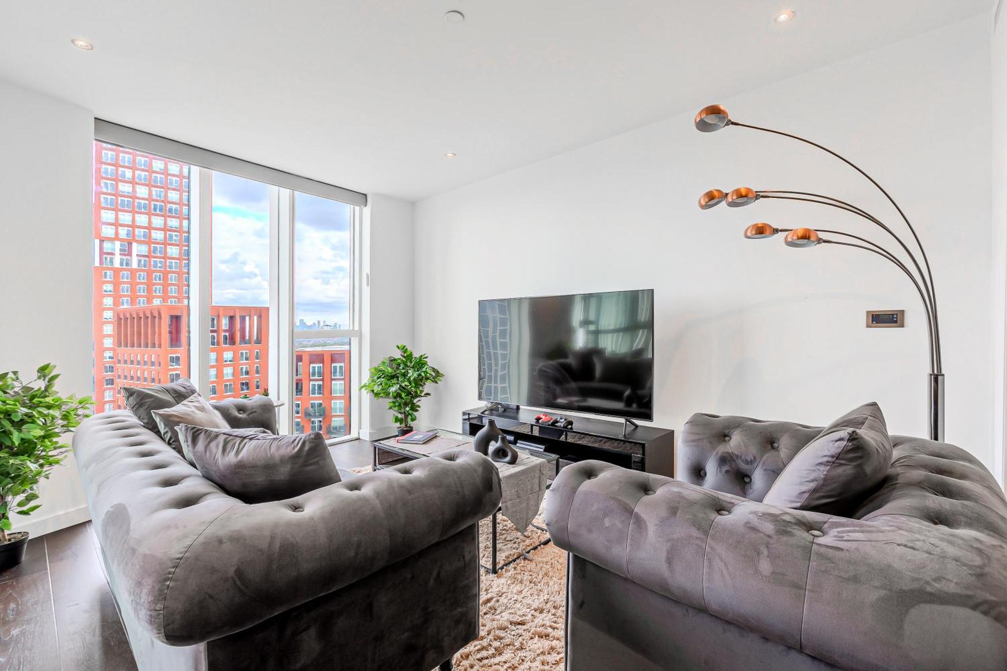 Appartement Bright 2br High Floor Flat, Nine Elms, 3min Tube Londres