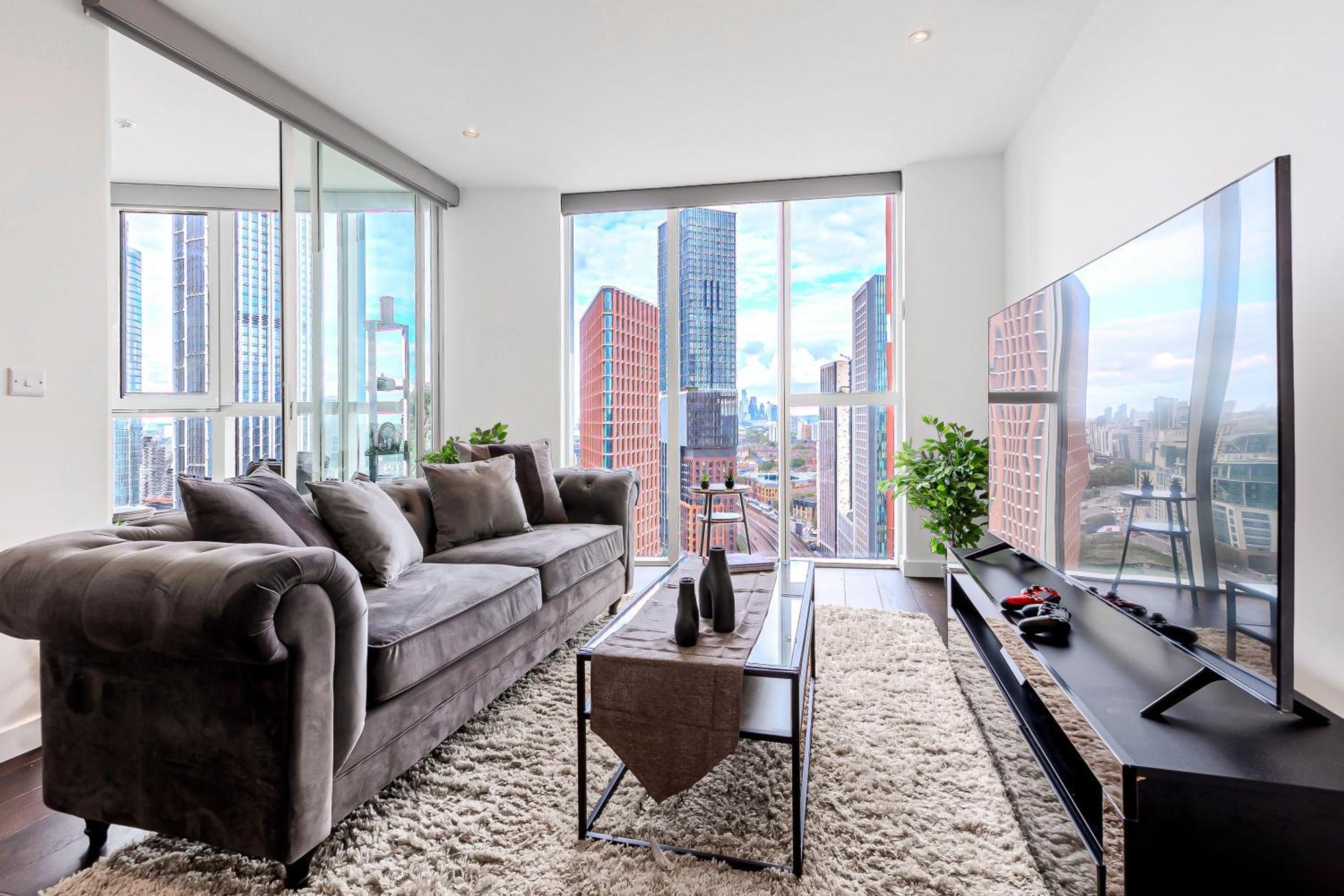 Appartement Bright 2br High Floor Flat, Nine Elms, 3min Tube *