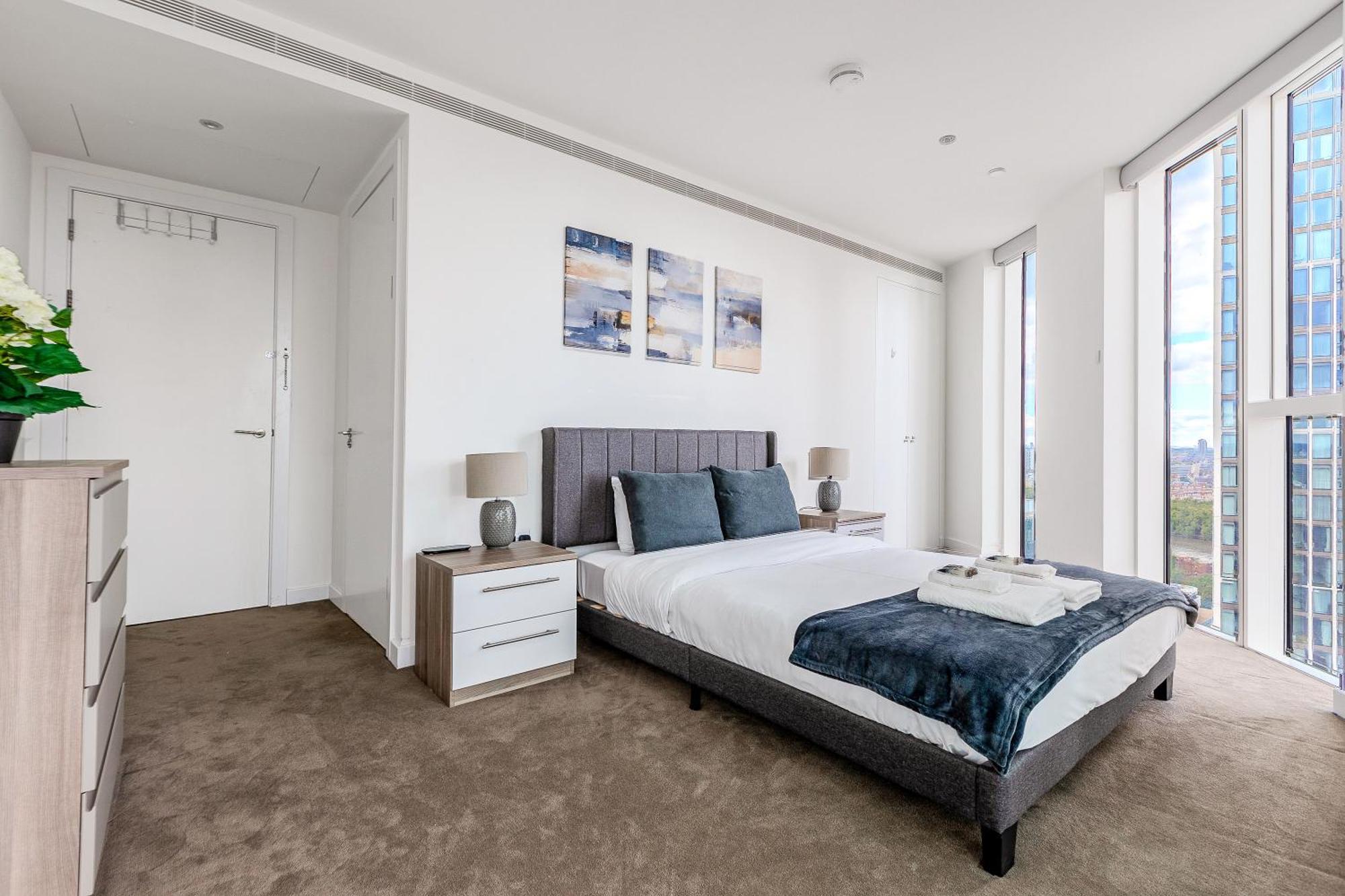Appartement Bright 2br High Floor Flat, Nine Elms, 3min Tube Londres