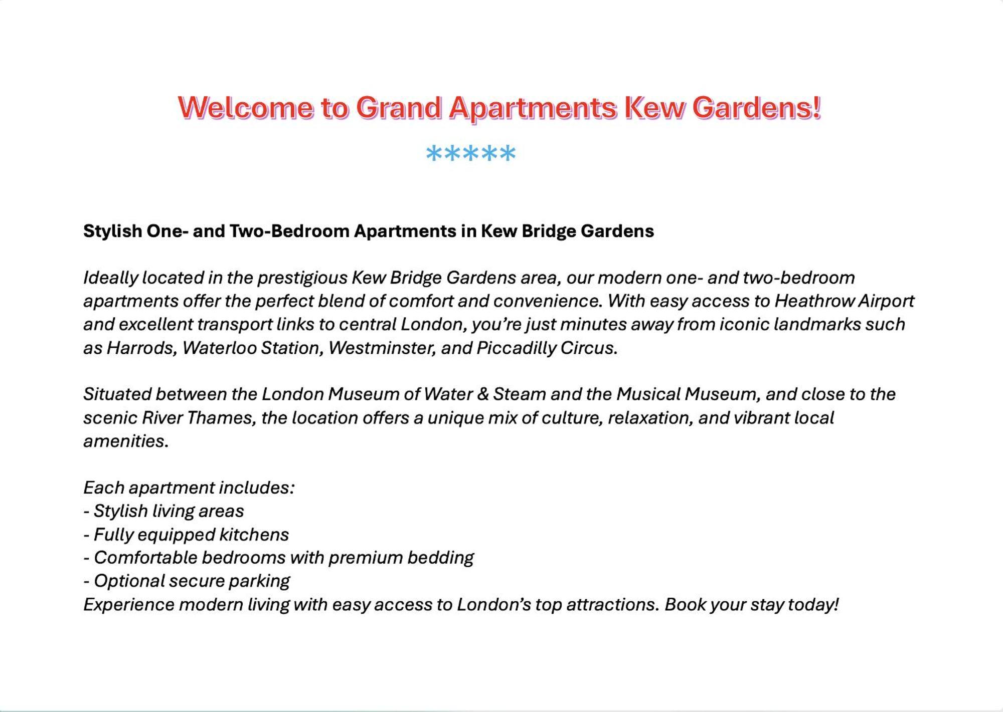 Grand Kew Gardens Apartamento