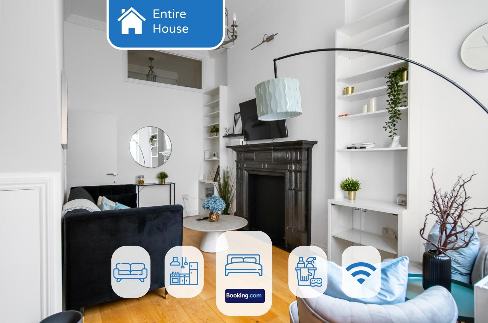4br 2ba House By Livestay Short Lets & Serviced Near Oxford Circus With 2 Private Patios Casa de férias