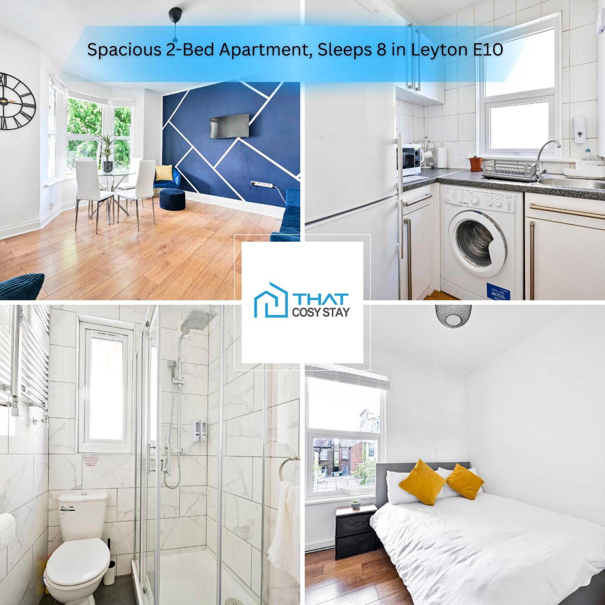 2-bed, Sleeps 8 In Leyton E10, Near Stratford Appartement