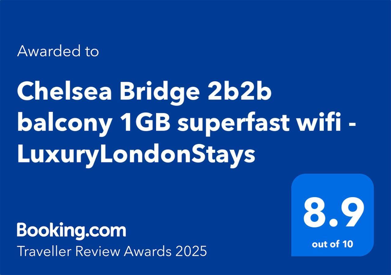 Chelsea Bridge 2bed 2bath Balcony Fast Wifi - Luxurylondonstays