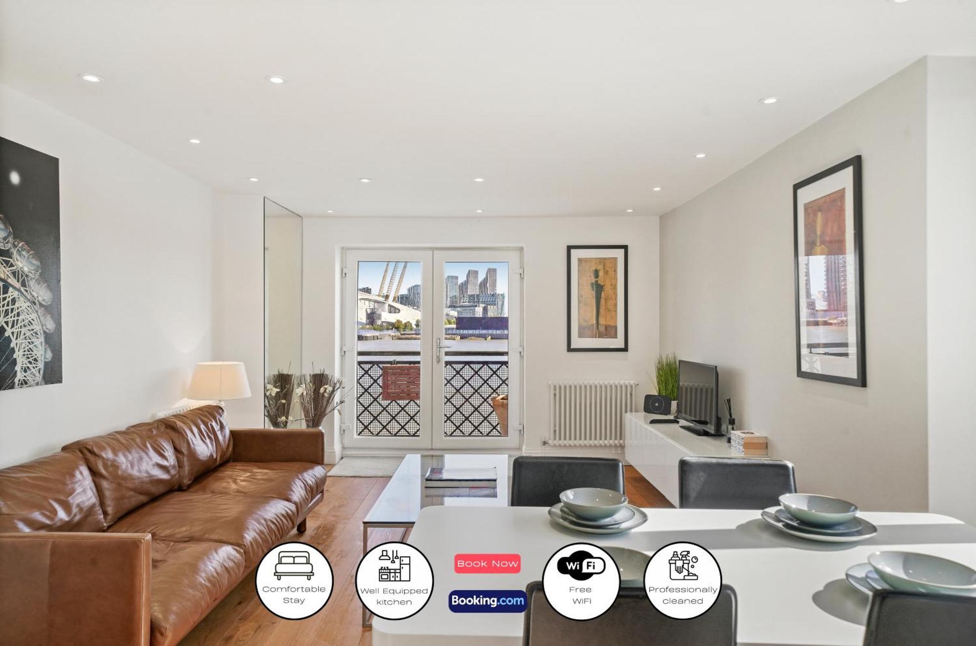 Monthly Stays! 2 Bedroom Short Term & Flexible Renting Canary Wharf With Free Parking * Londres