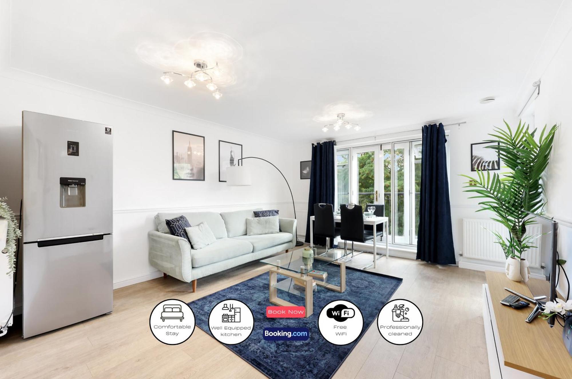 3-bedroom Short Term & Flexible Renting Limehouse With Free Wifi & Free Parking Appartement *