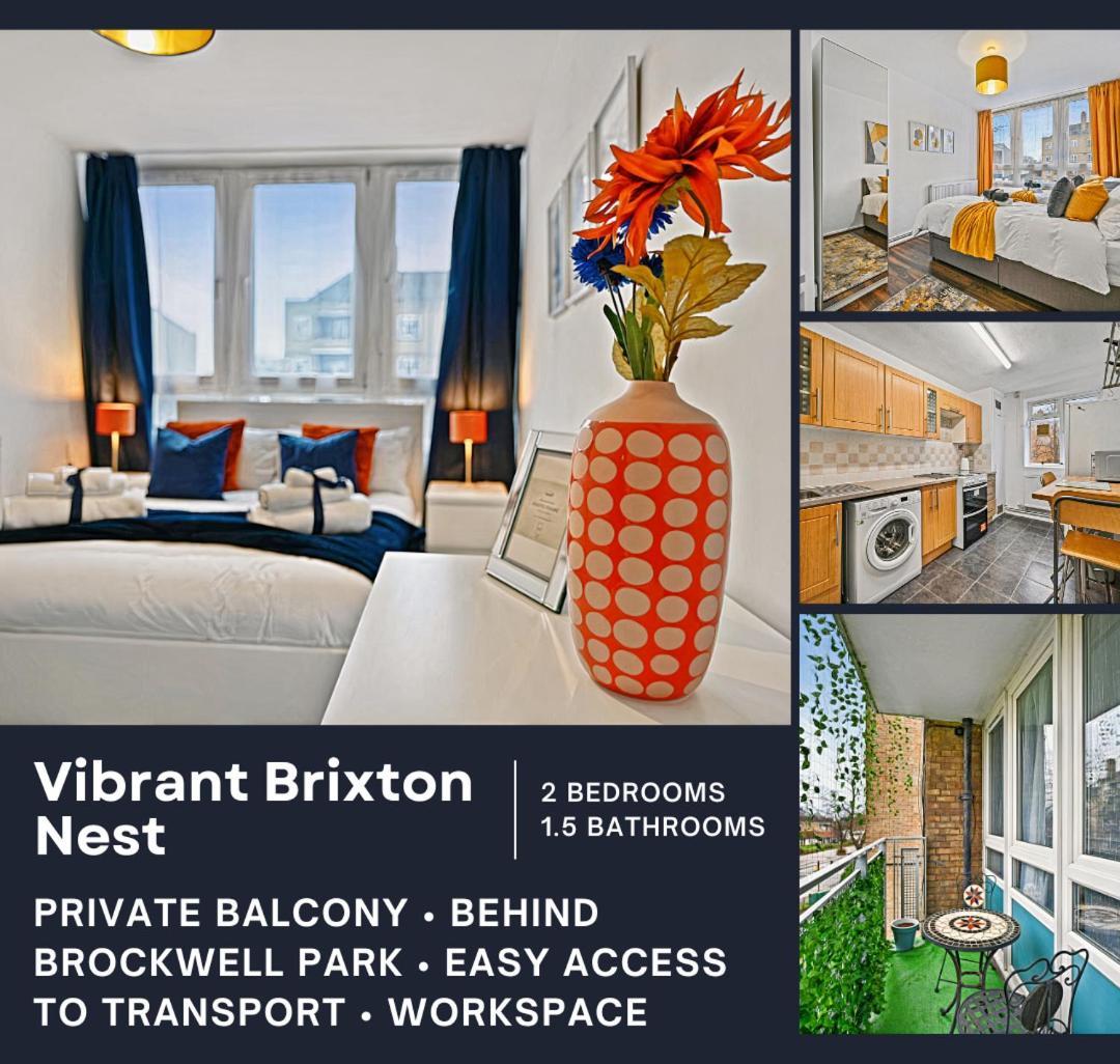 Appartement Chic 2-bed Flat With Workspace, Balcony, Parking Londres