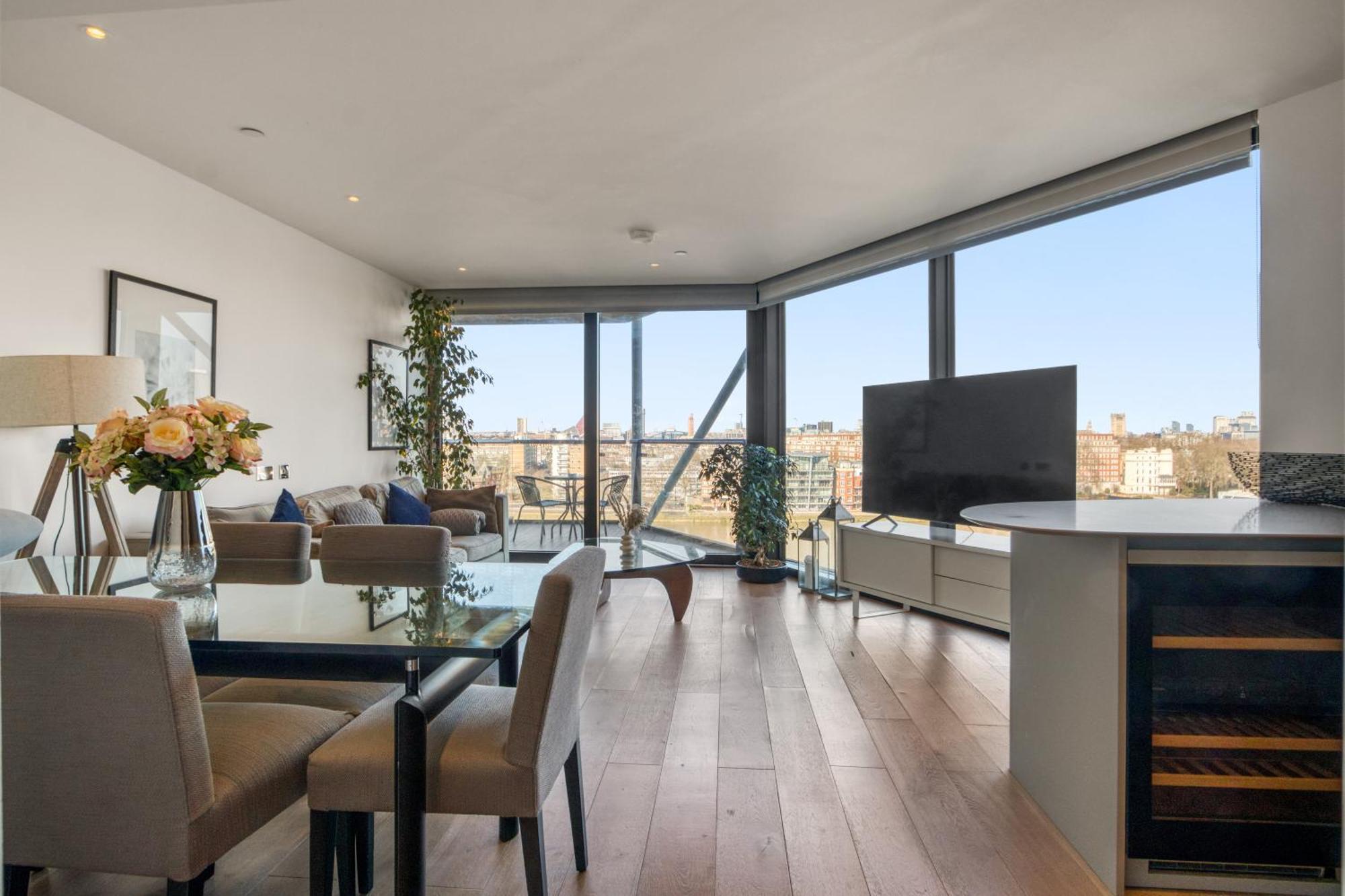 Battersea Power Station 2br 2ba River View Apartamento *