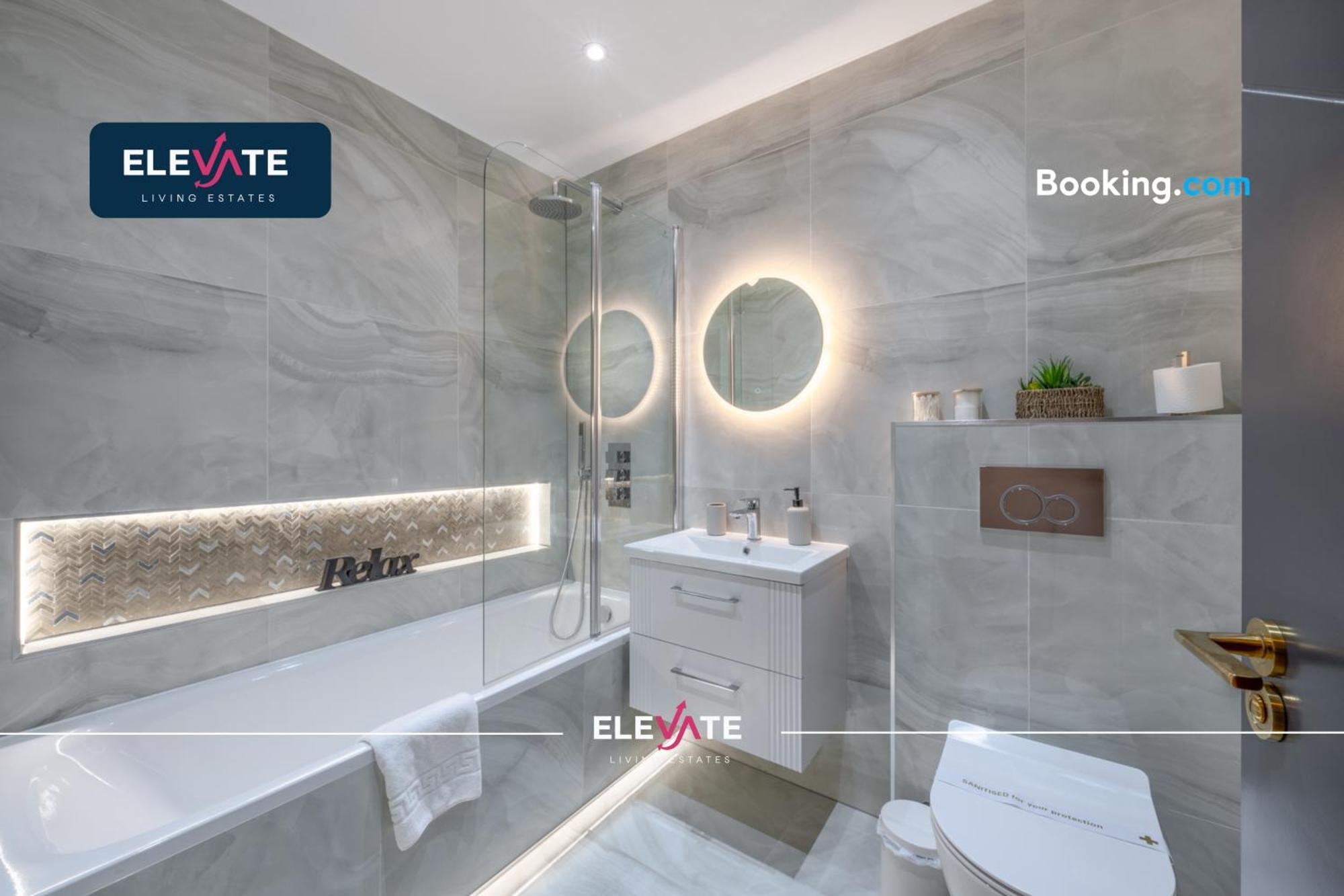 Premium Deals L Last-minute Escape L Wembley Stadium Location, Free Parking, Sleeps 8 L Elevate Living Estates Short Lets & Serviced Wembley Londres