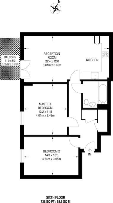 Luxury 2 Bedroom In With Free Parking *