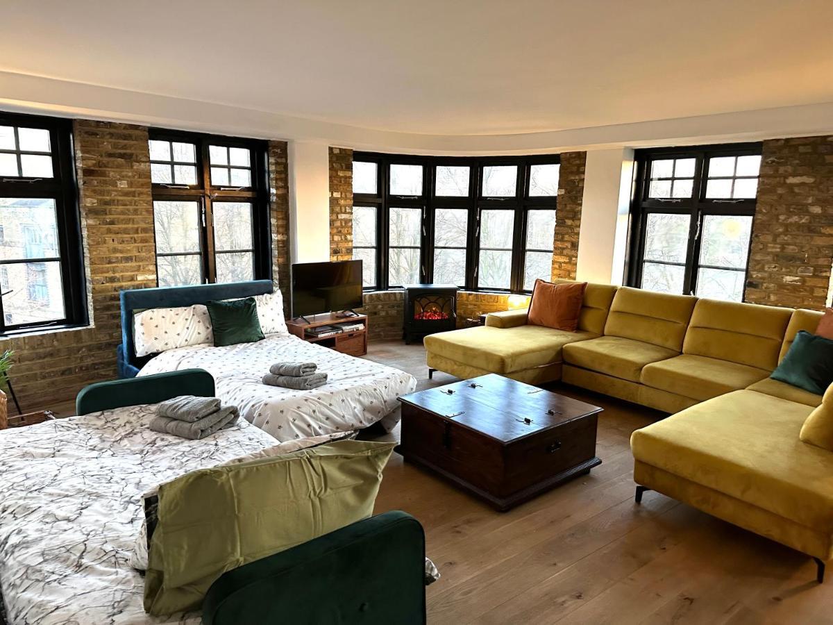 Deluxe Penthouse Riverside View 2 Bedroom Flat With Lift - Old Industrial Factory Warehouse Apartamento *