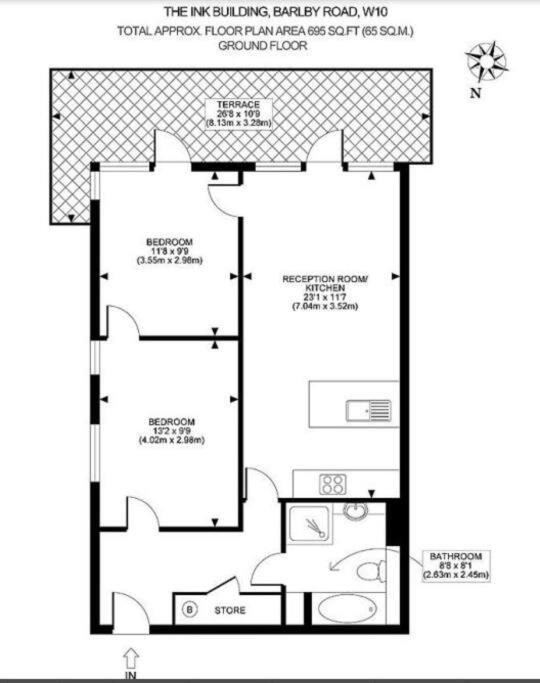 Appartement A Modern Two Bedroom Flat With Private Parking Londres