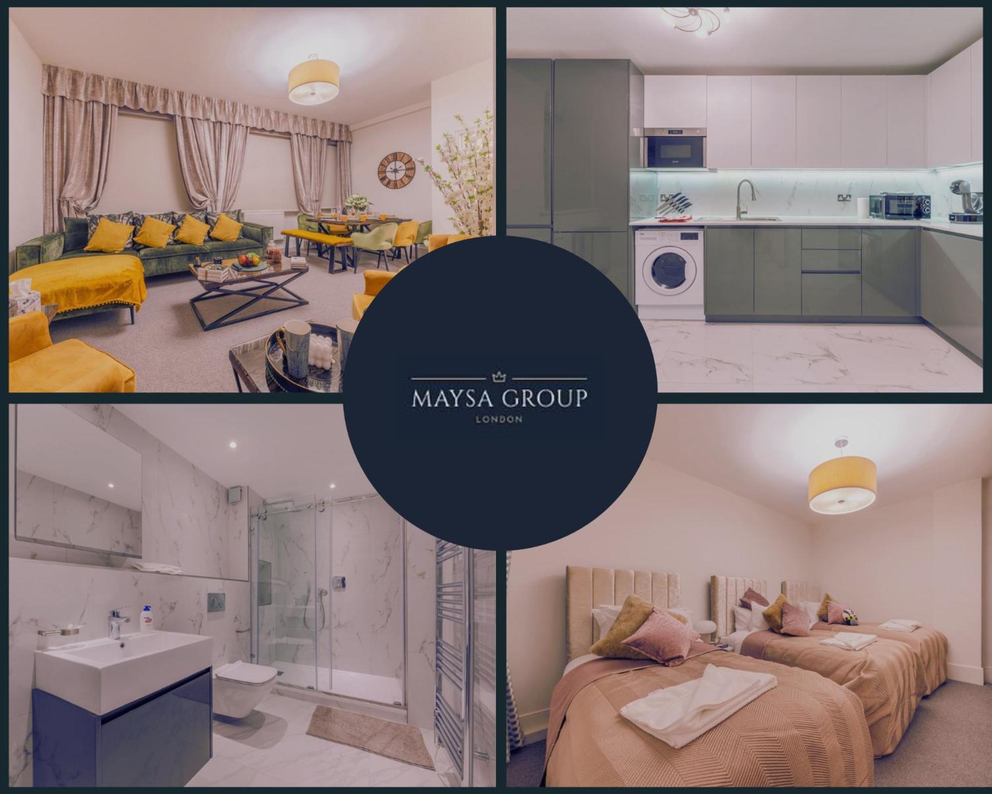 Stylish Spacious Retreat Luxury 2 Bed Haven 2hs *