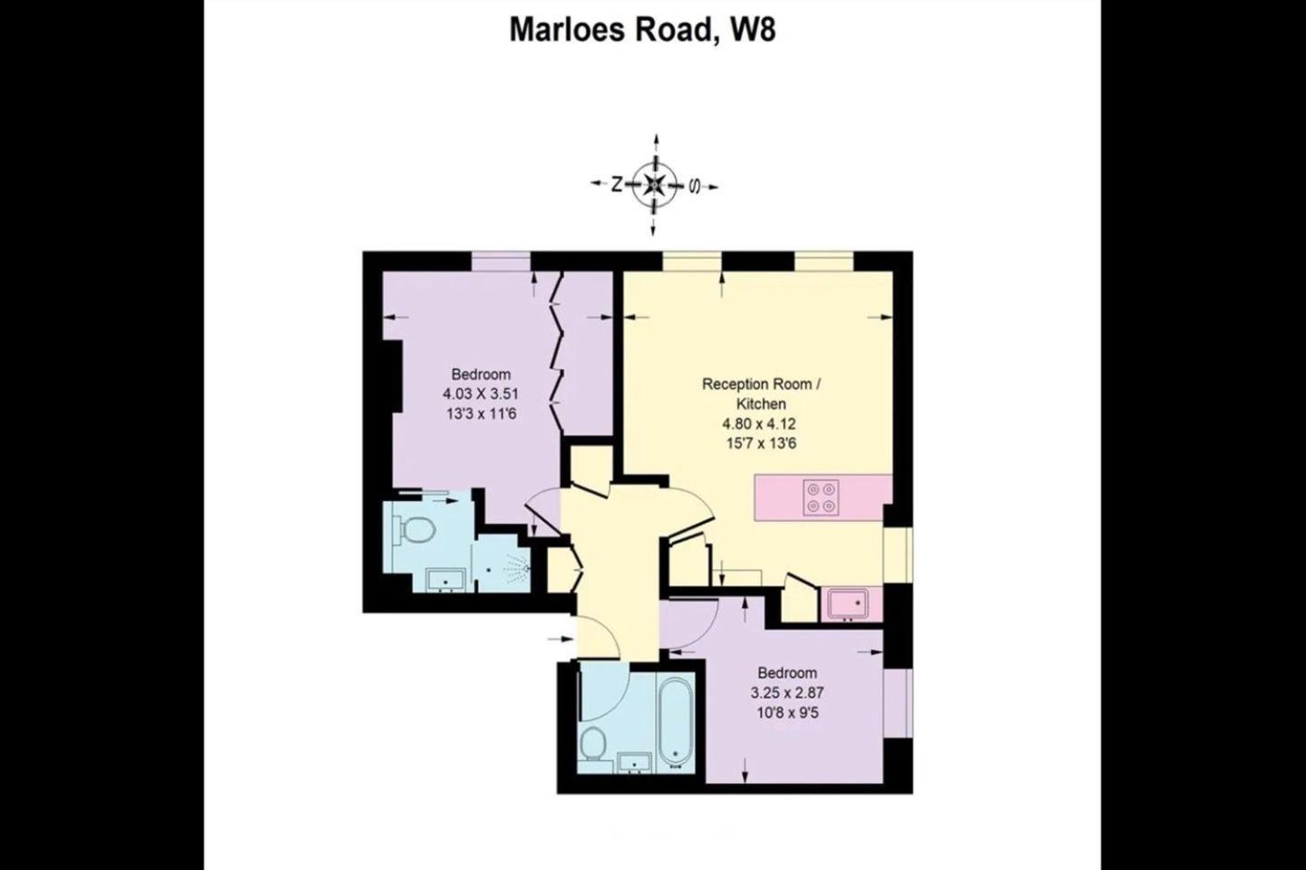 Appartement Kensington 2bed 2bath Breakfast