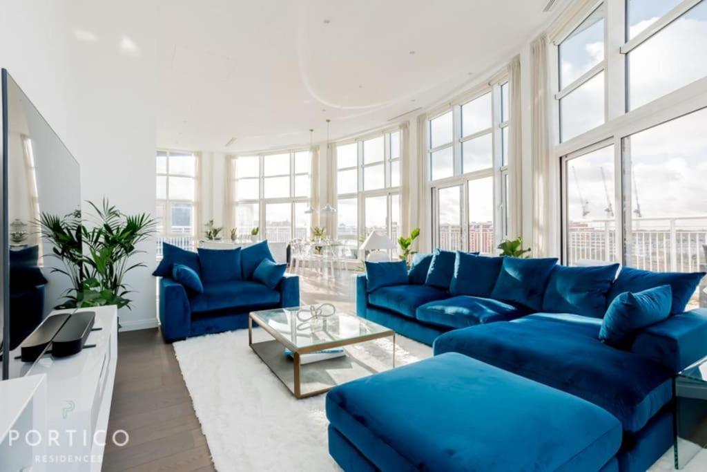 Portico Residences - Stunning Penthouse With River Views In Battersea Apartamento *