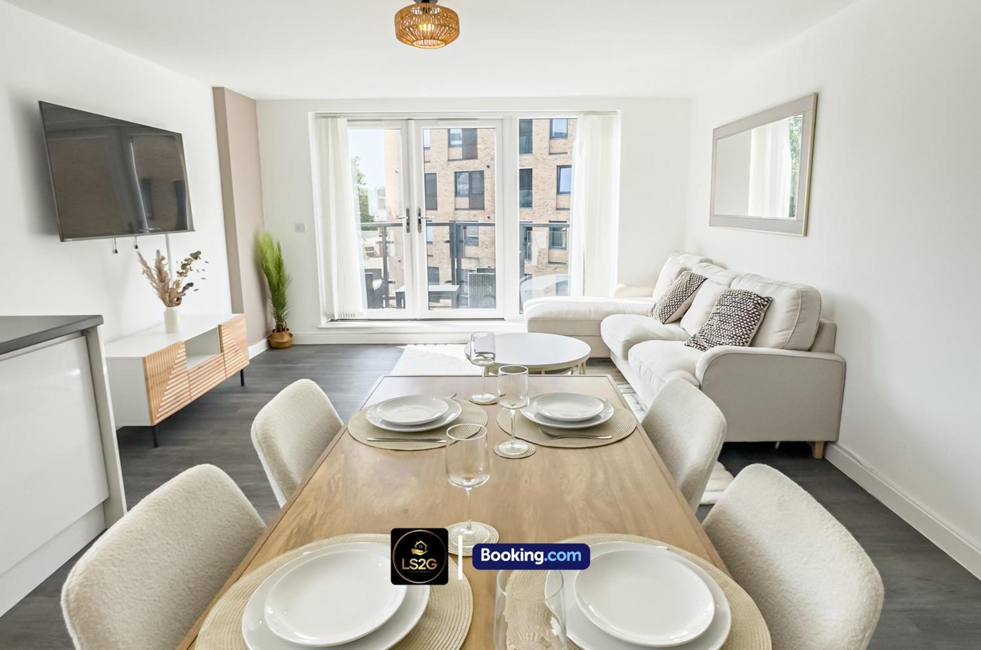Apartamento 2 Bedroom Flat By Ls2g Short Lets & Serviced Greater With Free Parking