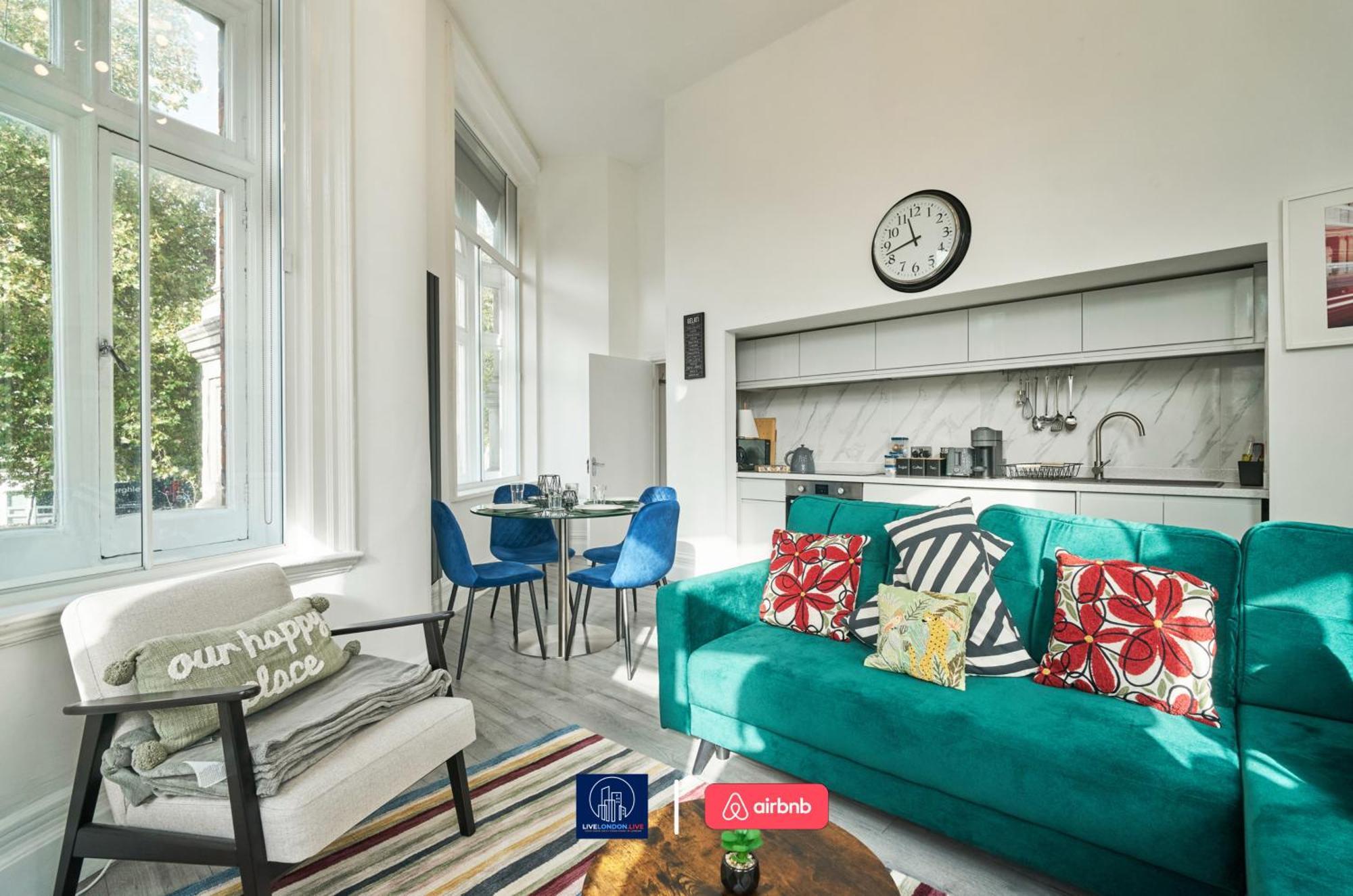 Last-minute Reserve L Sleeps Up To 4 Guests L One-bedroom With King Bed And High Ceilings Near Camden By Live Short Lets & Serviced