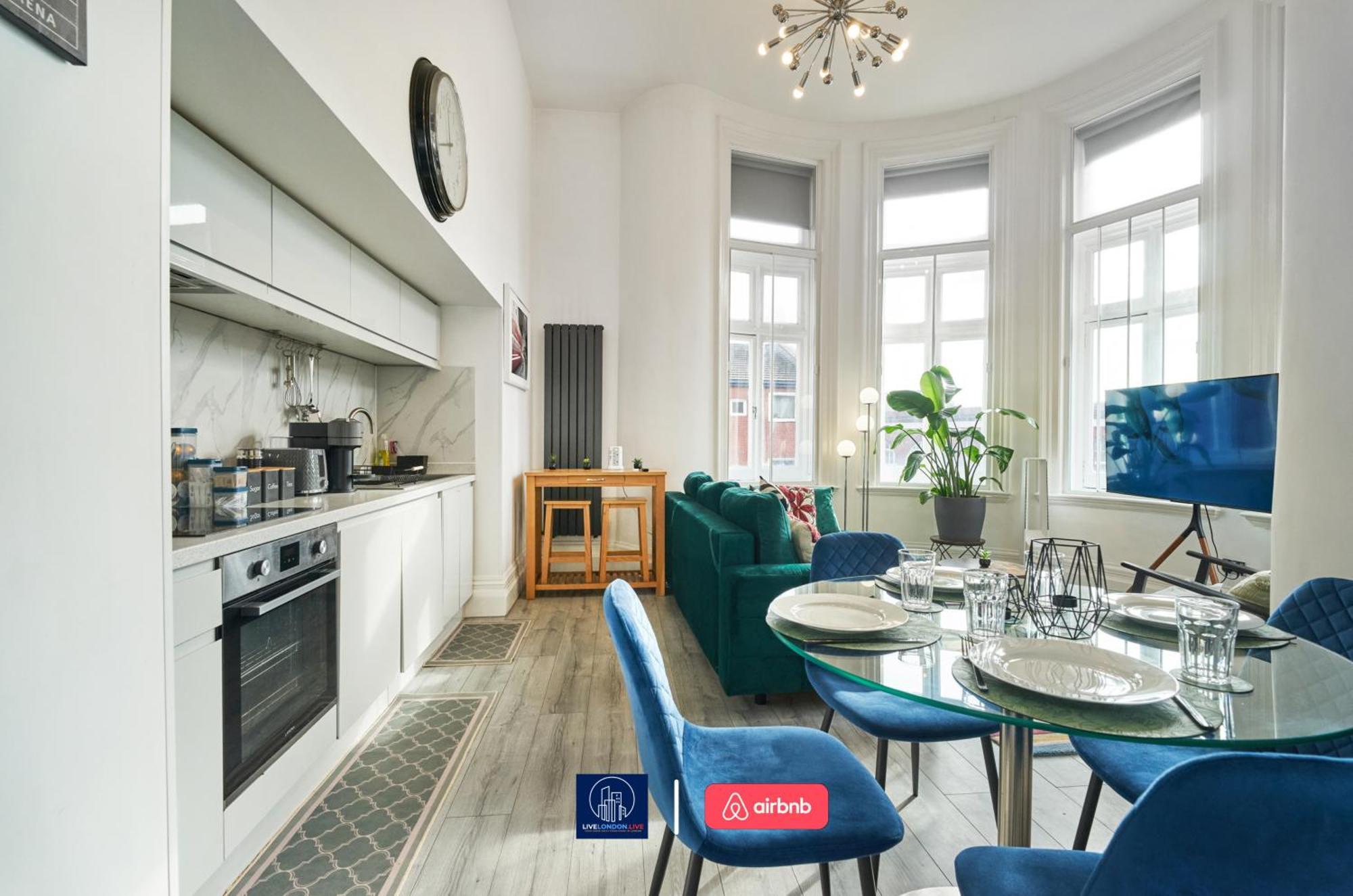 Last-minute Reserve L Sleeps Up To 4 Guests L One-bedroom With King Bed And High Ceilings Near Camden By Live Short Lets & Serviced Appartement