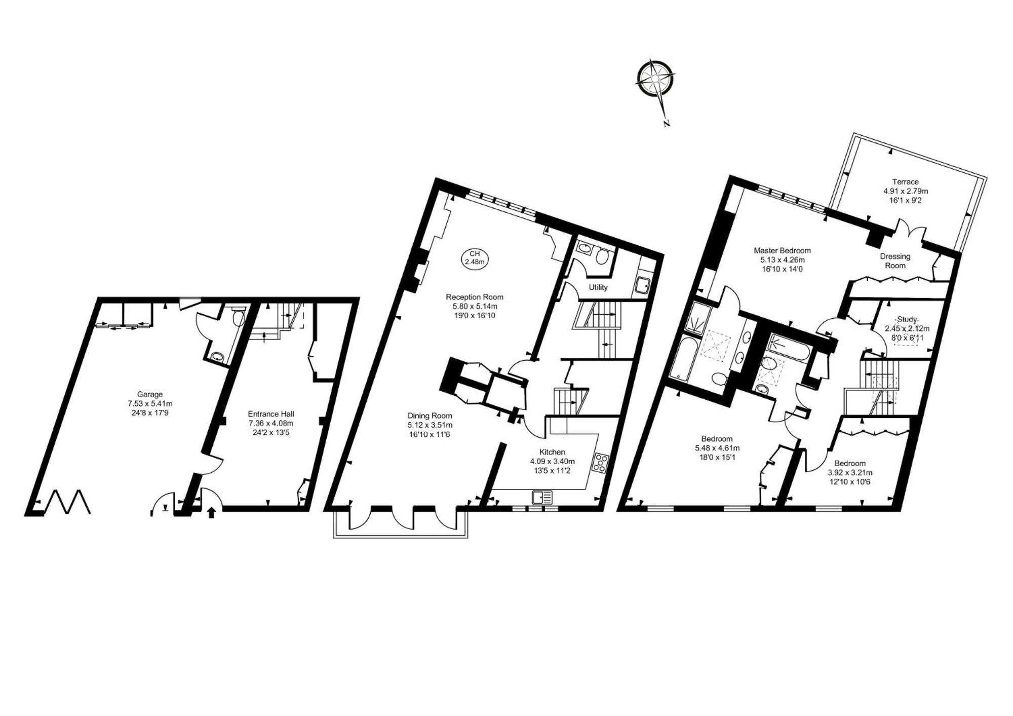 Luxury Belgravia 3br House With Skylights, Ac And Garage Parking