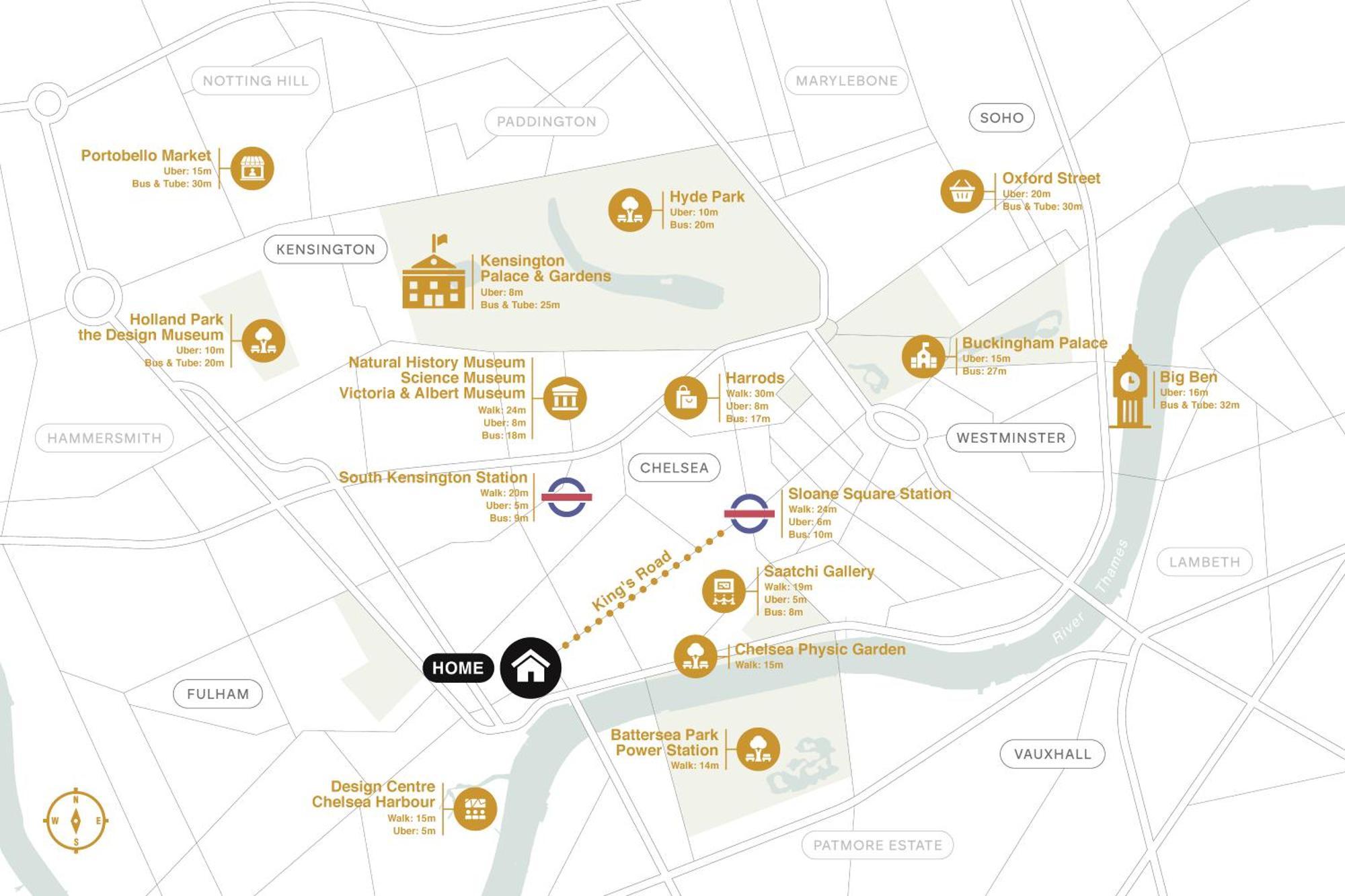 Apartamento Kings Road Stylish In Chelsea